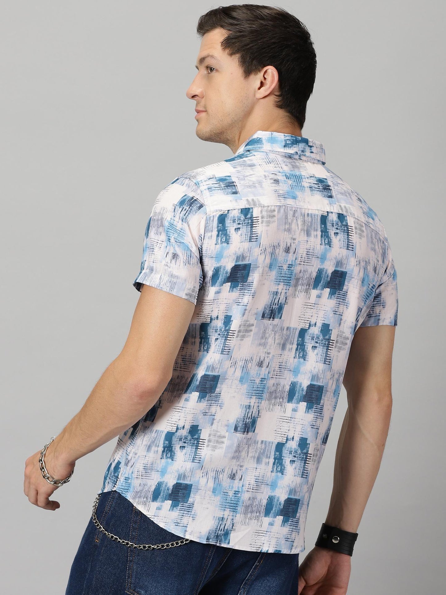 Be The Bold Rayon Printed Half Sleeves Regular Fit Mens Casual shirt