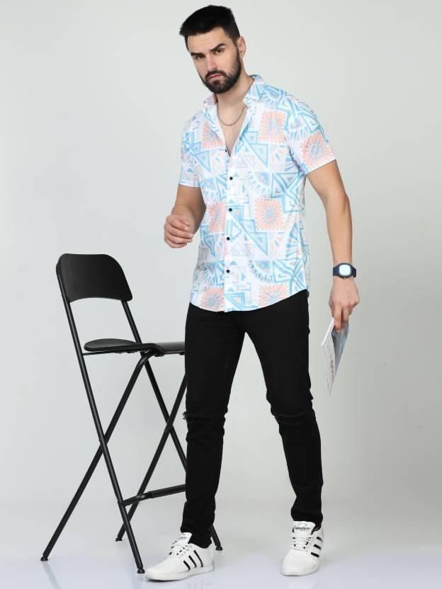 Men's Printed Rayon Half Sleeves Shirt