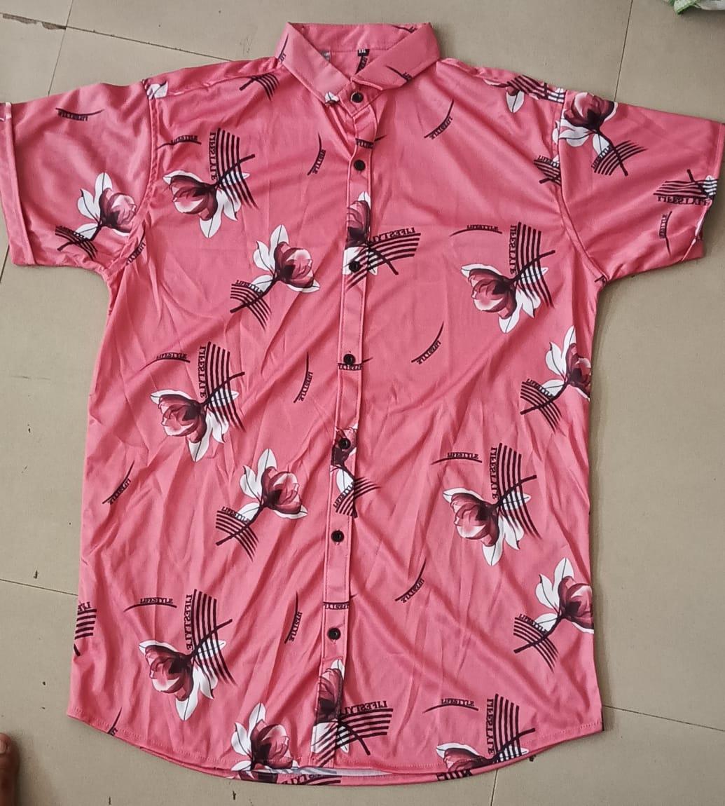 Lycra Printed Men's Shirt