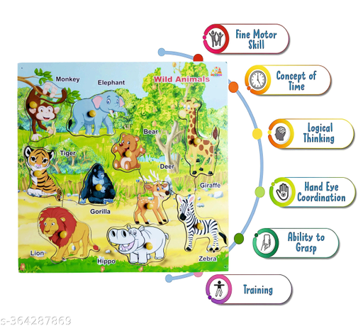Wooden Animal Kingdom Puzzle | Educational Fun Activity