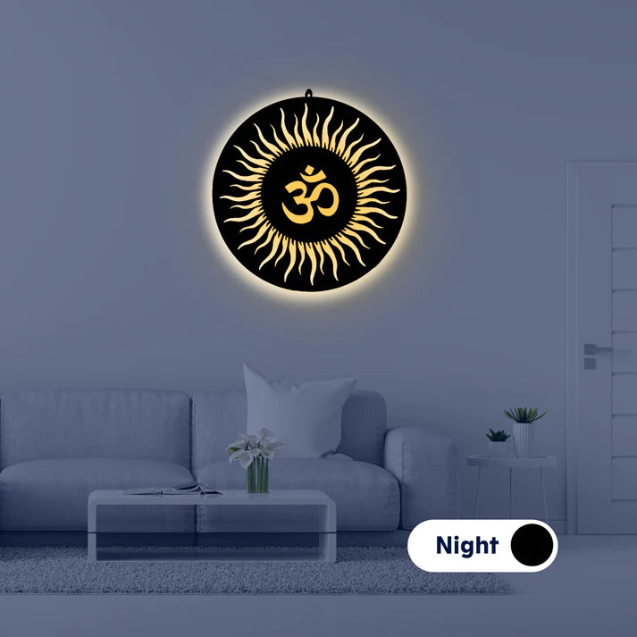 Om Mandala Art with Backlight