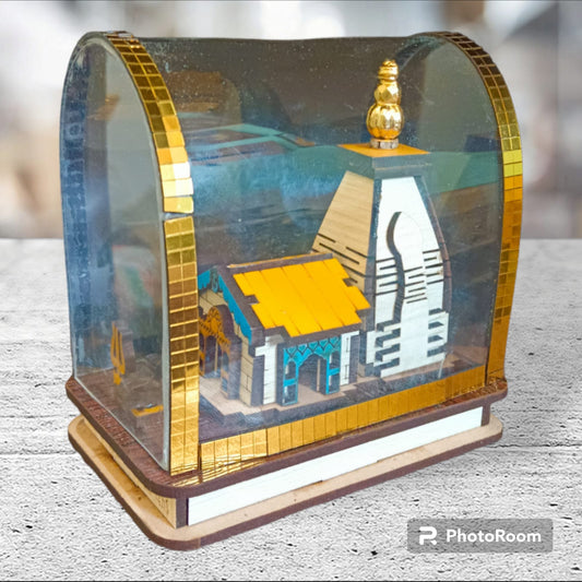 Kedarnath Temple Wooden Model for Home, Office, and Travel