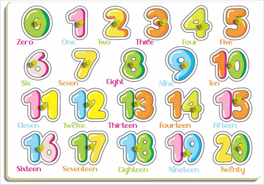 Numbers Puzzle Board Game with knob | Educational Toy